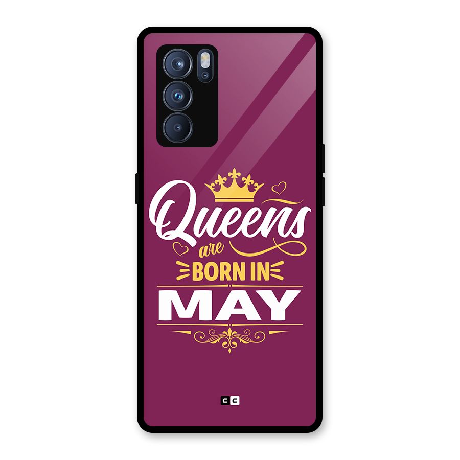 May Born Queens Glass Back Case for Oppo Reno6 Pro 5G