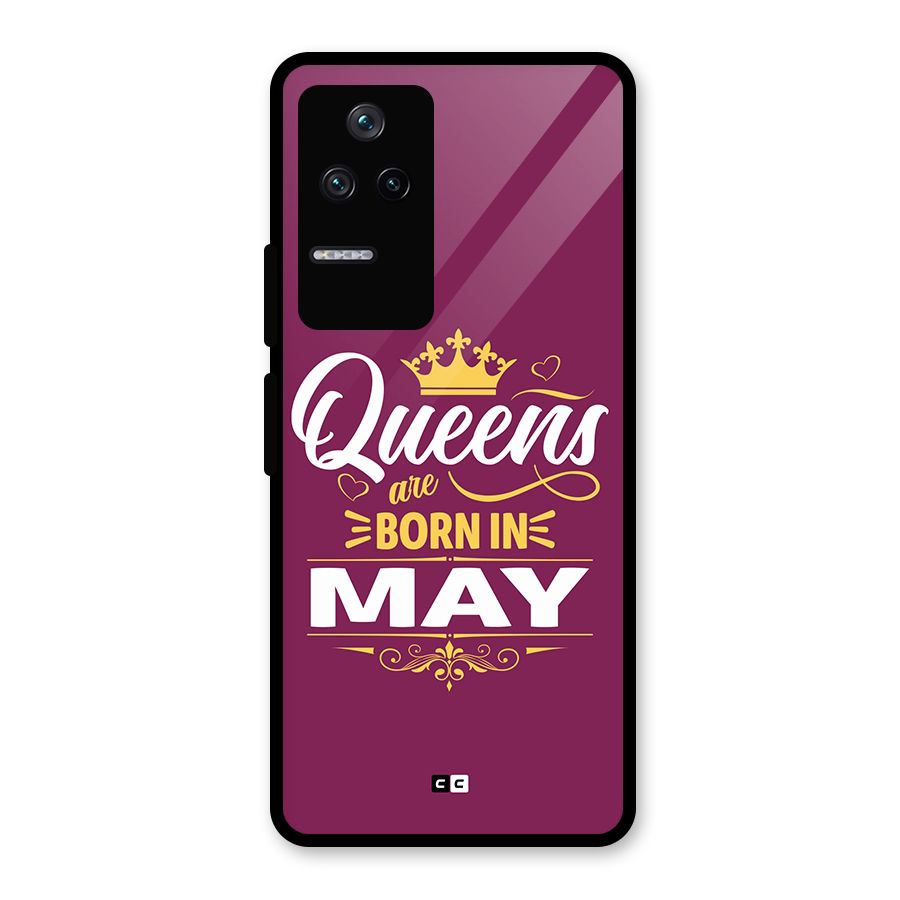 May Born Queens Glass Back Case for Poco F4 5G