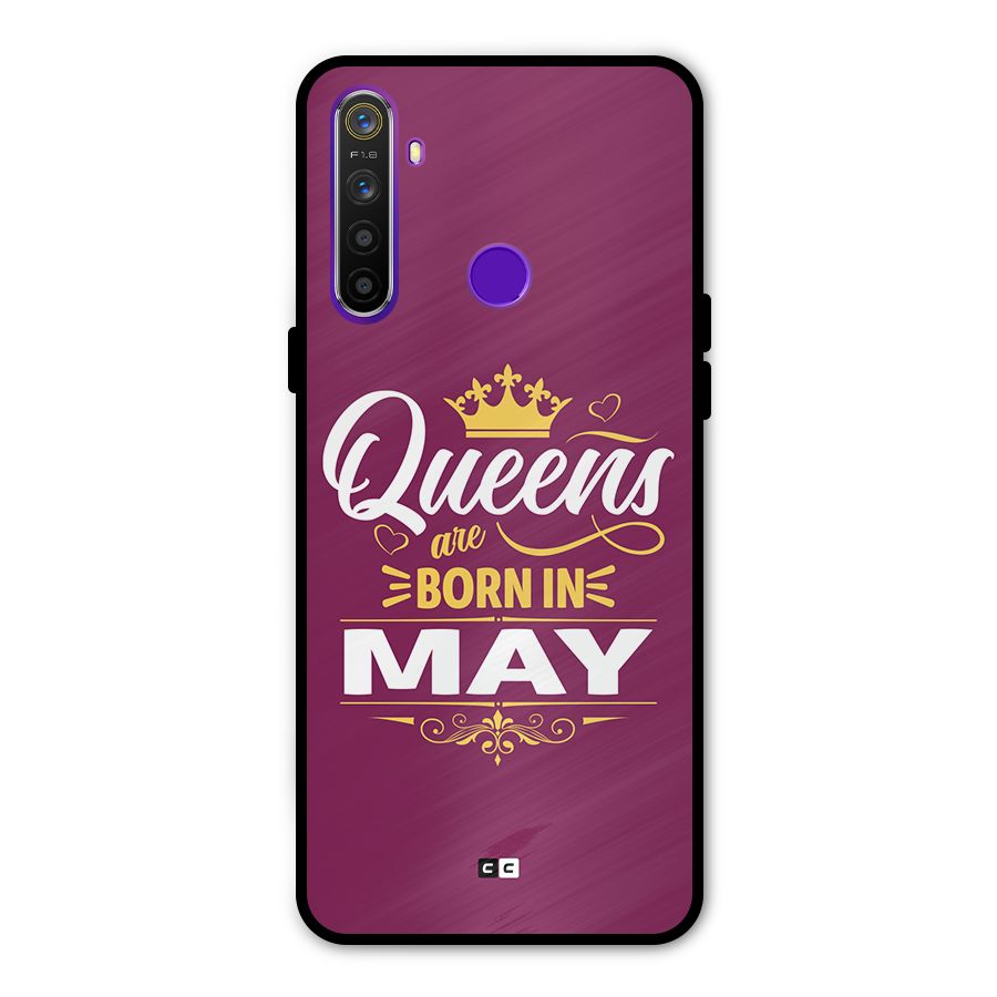May Born Queens Glass Back Case for Realme 5s