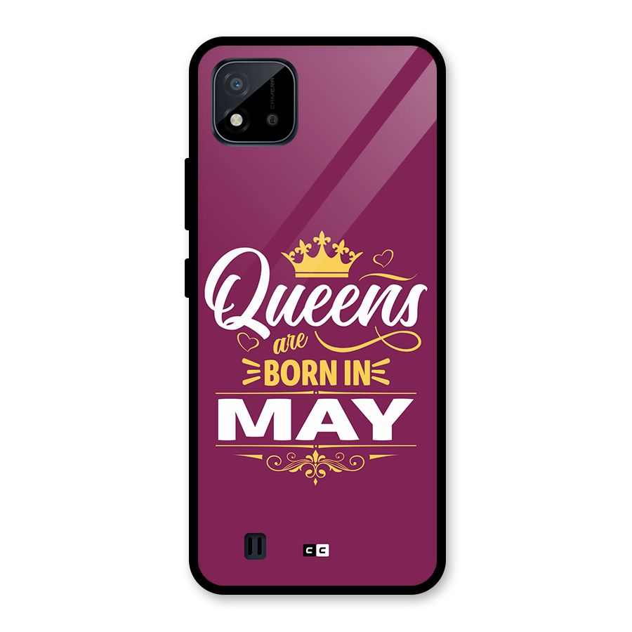 May Born Queens Glass Back Case for Realme C11 2021