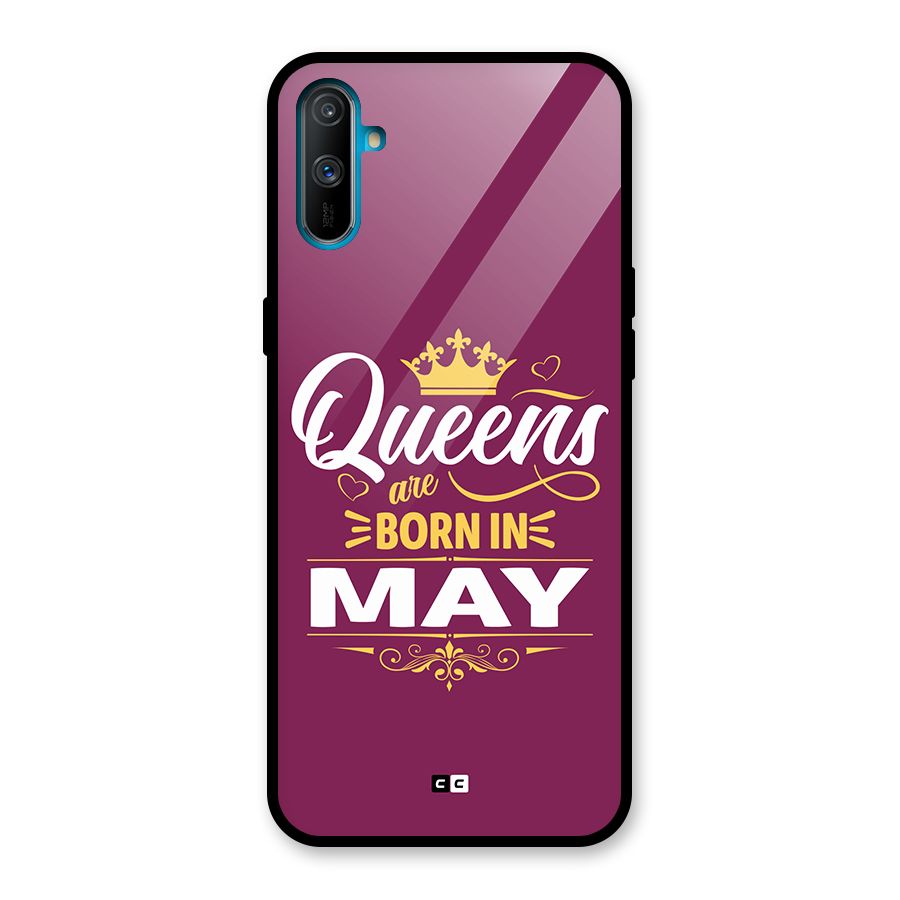 May Born Queens Glass Back Case for Realme C3