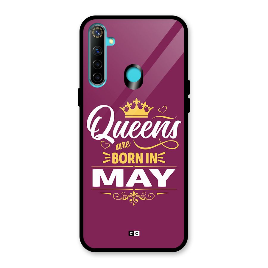 May Born Queens Glass Back Case for Realme Narzo 10