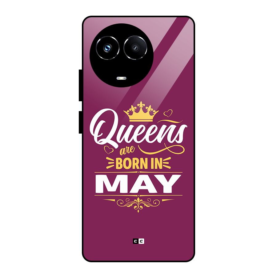 May Born Queens Glass Back Case for Realme Narzo 60X