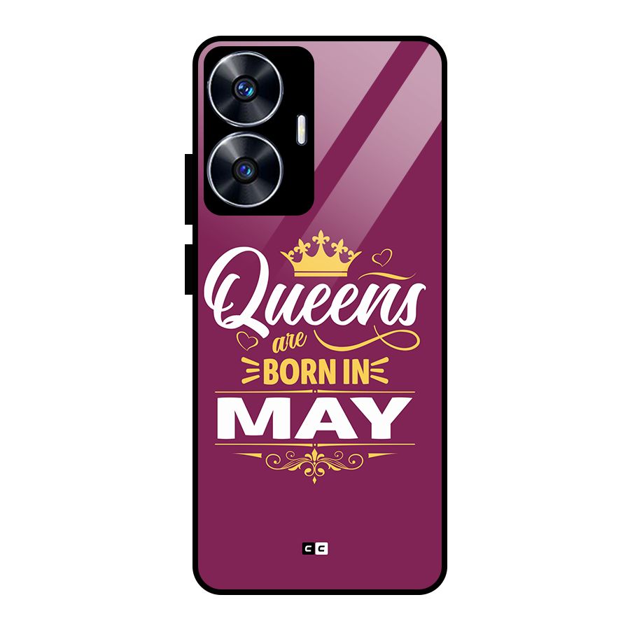 May Born Queens Glass Back Case for Realme Narzo N55