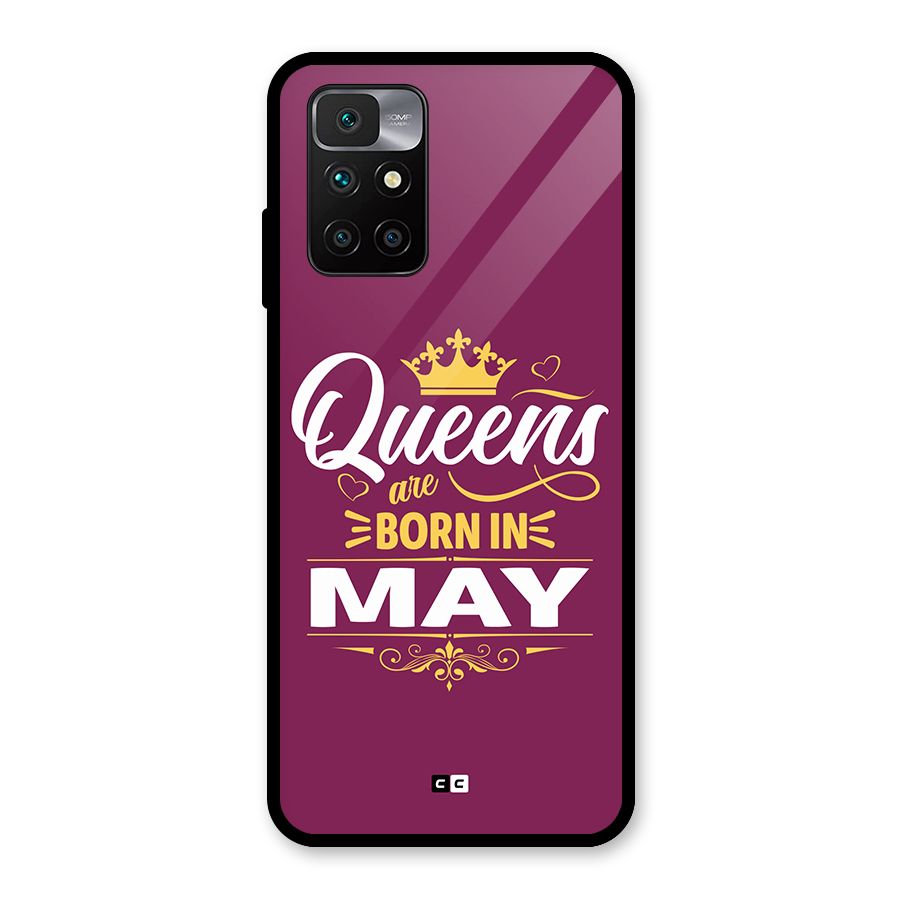 May Born Queens Glass Back Case for Redmi 10 Prime