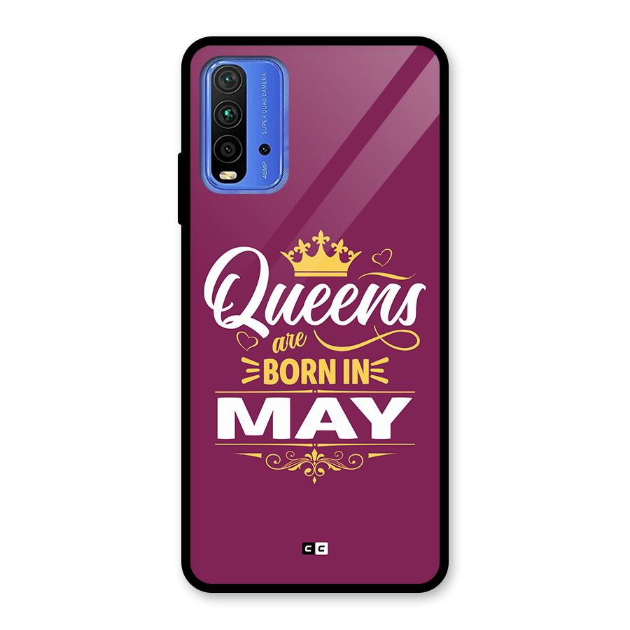 May Born Queens Glass Back Case for Redmi 9 Power