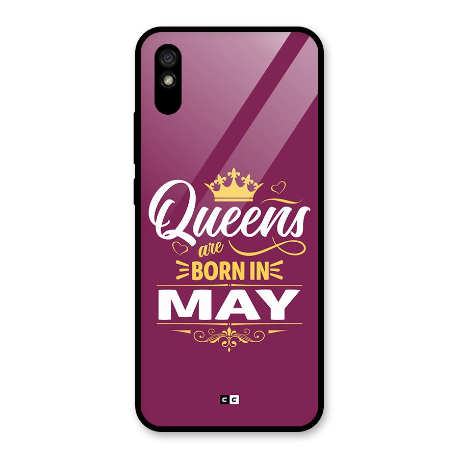 May Born Queens Glass Back Case for Redmi 9i