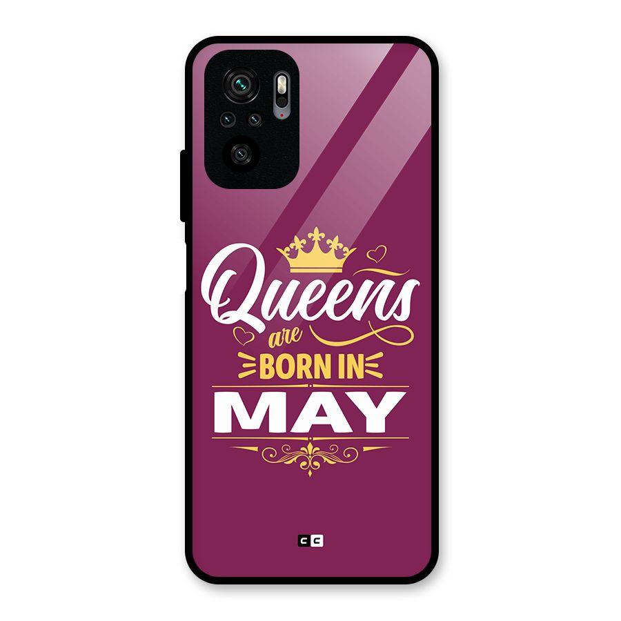May Born Queens Glass Back Case for Redmi Note 10