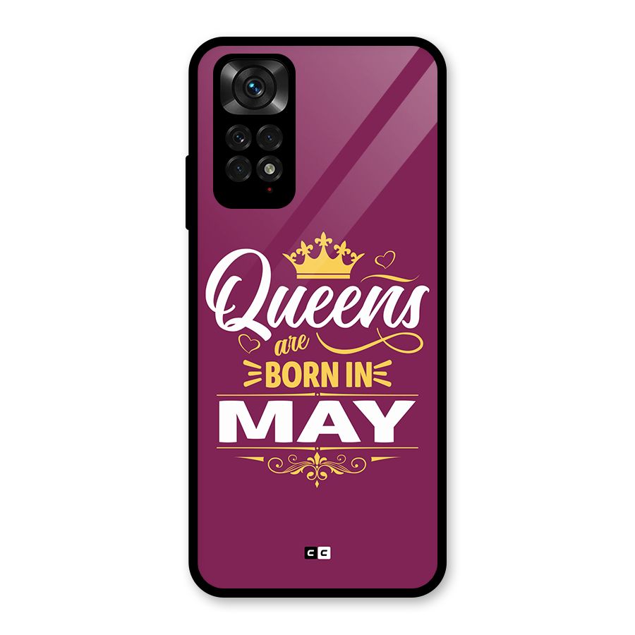 May Born Queens Glass Back Case for Redmi Note 11