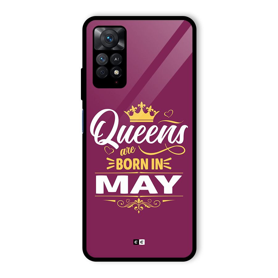 May Born Queens Glass Back Case for Redmi Note 11 Pro
