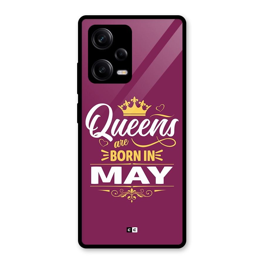 May Born Queens Glass Back Case for Redmi Note 12 Pro