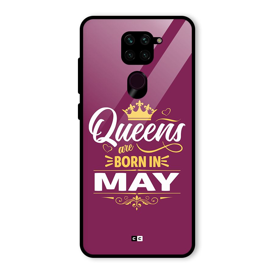 May Born Queens Glass Back Case for Redmi Note 9