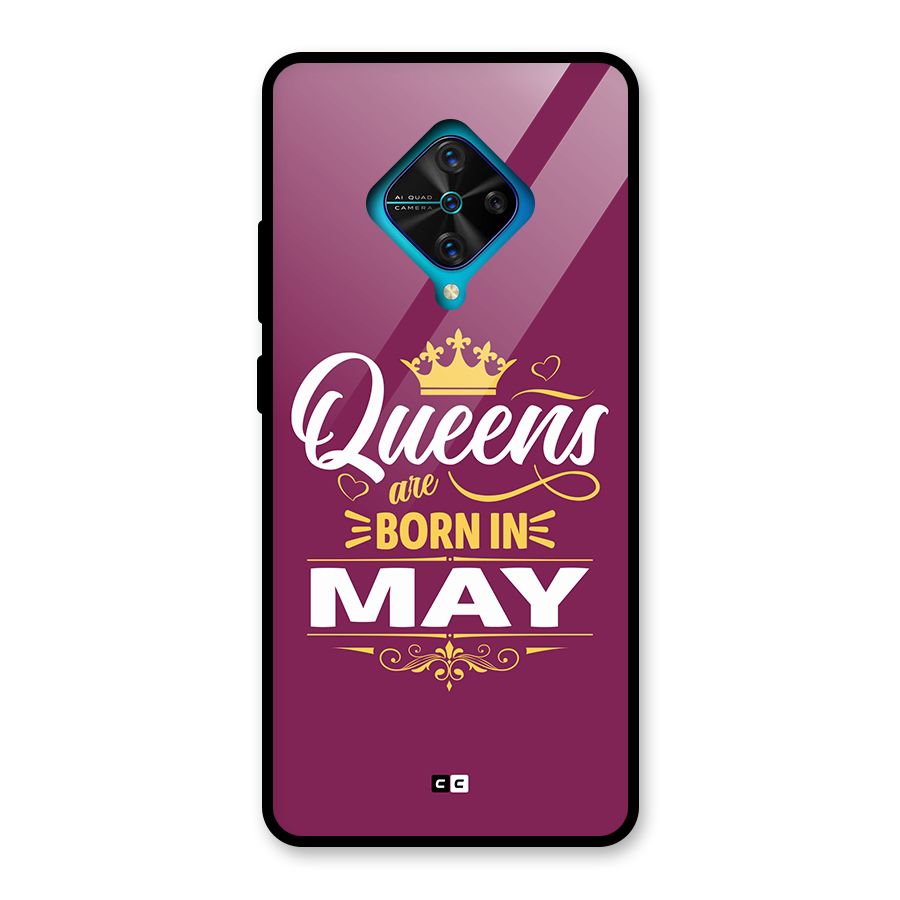 May Born Queens Glass Back Case for Vivo S1 Pro
