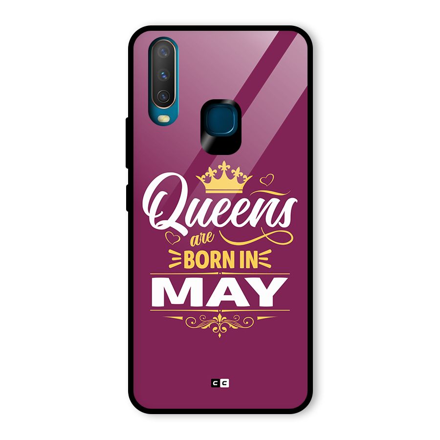May Born Queens Glass Back Case for Vivo U10