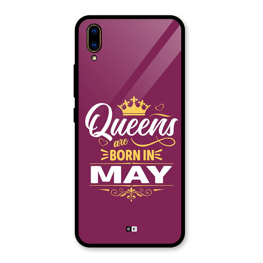May Born Queens Glass Back Case for Vivo V11 Pro