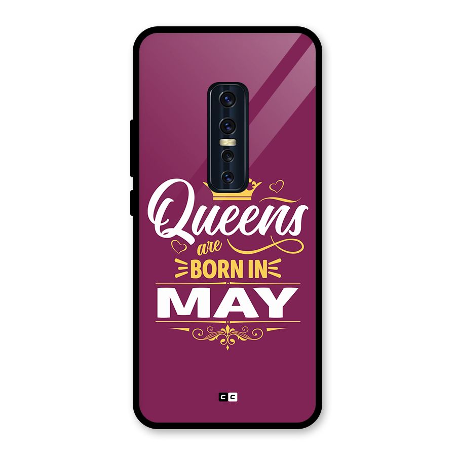 May Born Queens Glass Back Case for Vivo V17 Pro