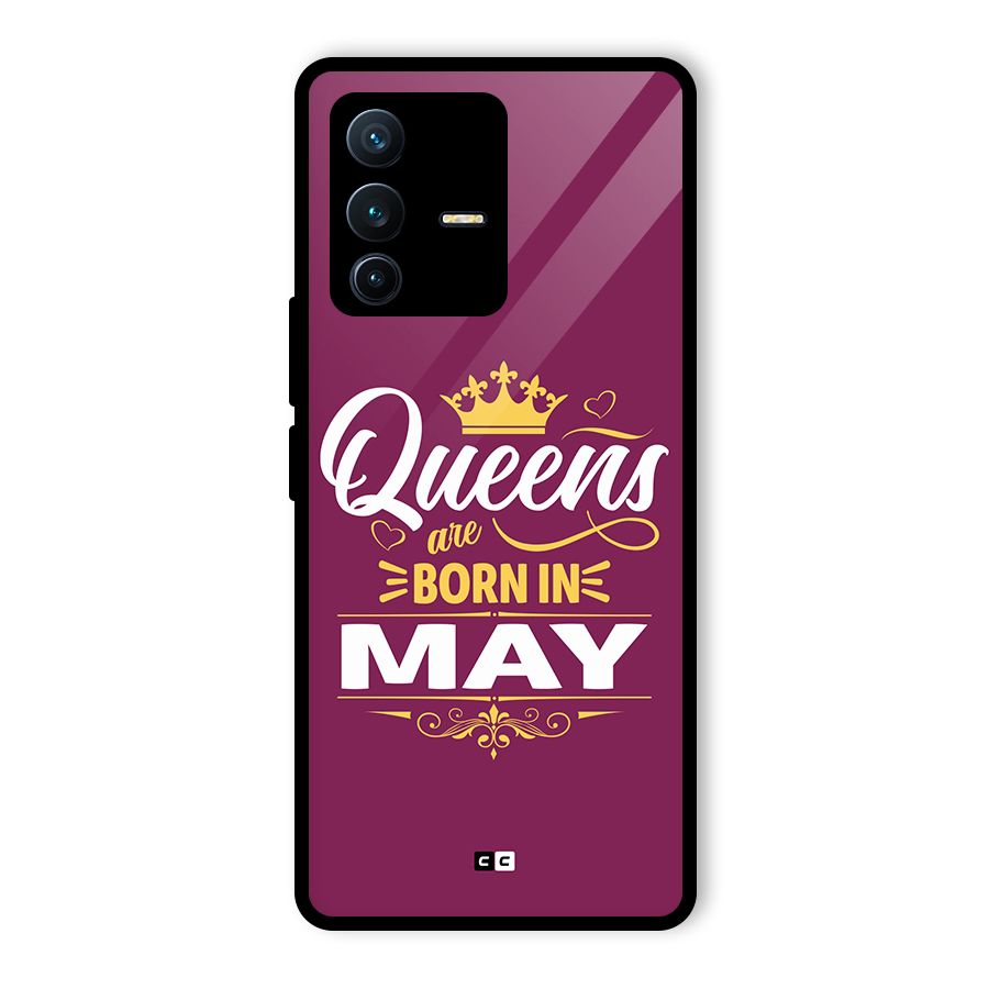 May Born Queens Glass Back Case for Vivo V23 Pro