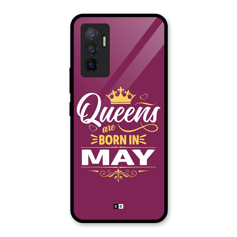 May Born Queens Glass Back Case for Vivo V23e