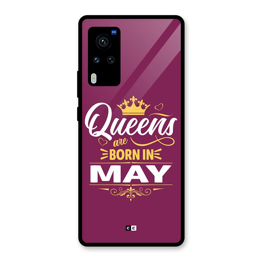 May Born Queens Glass Back Case for Vivo X60 Pro