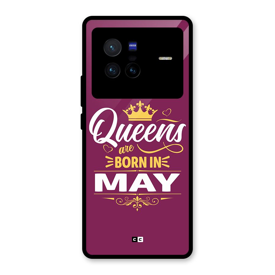 May Born Queens Glass Back Case for Vivo X80