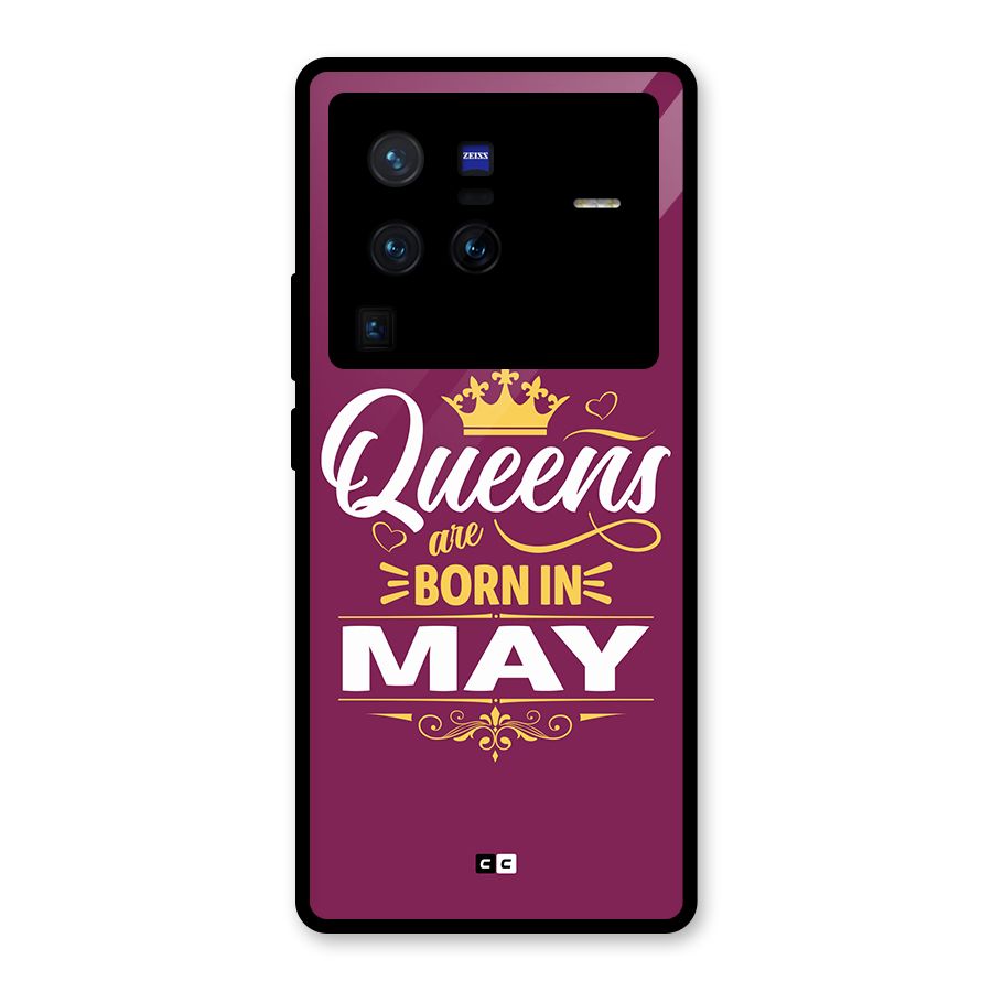 May Born Queens Glass Back Case for Vivo X80 Pro