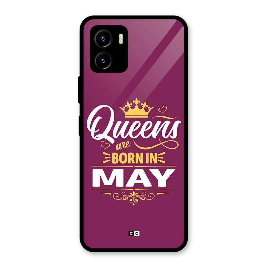 May Born Queens Glass Back Case for Vivo Y15s