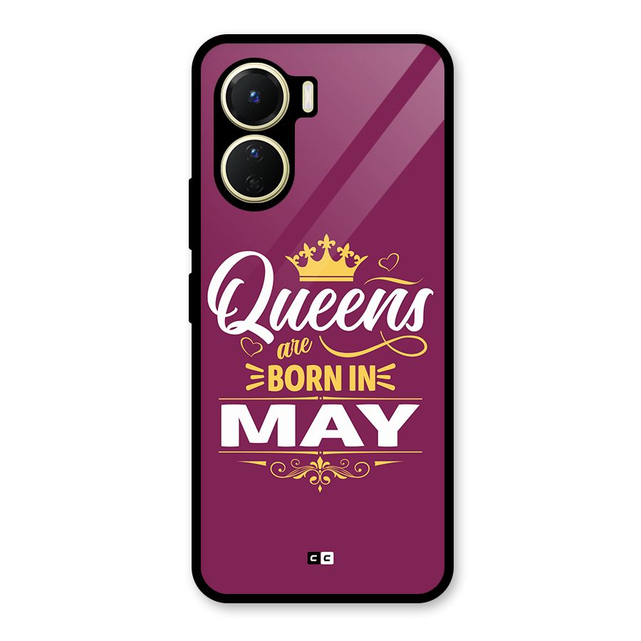 May Born Queens Glass Back Case for Vivo Y16