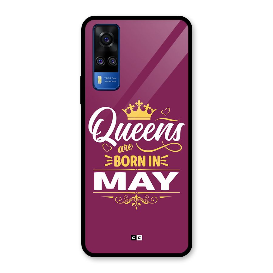 May Born Queens Glass Back Case for Vivo Y31