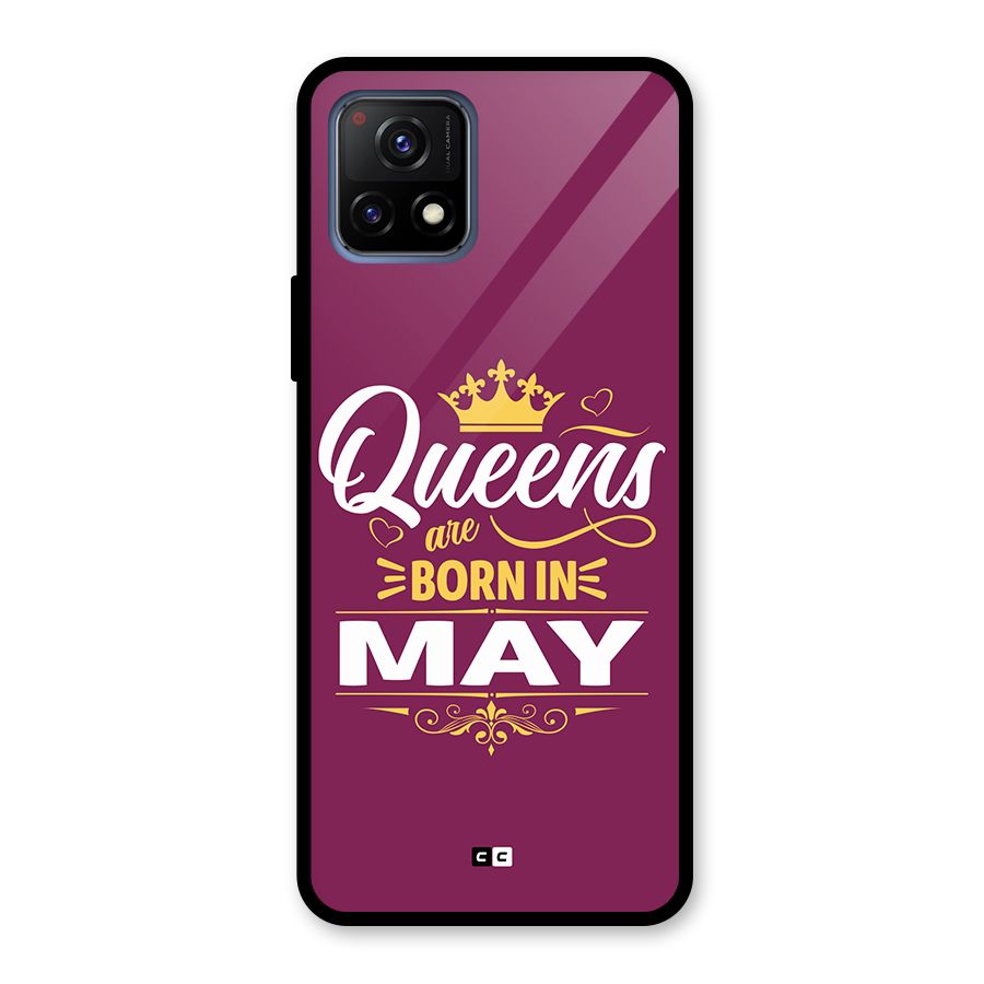 May Born Queens Glass Back Case for Vivo Y72 5G