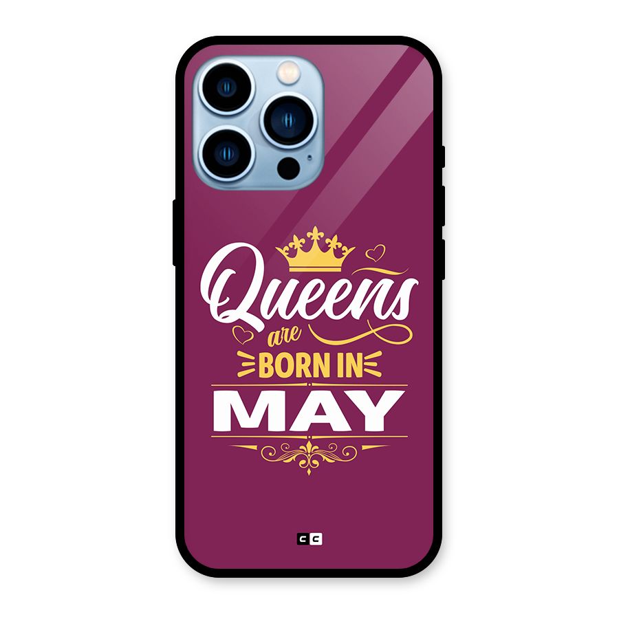 May Born Queens Glass Back Case for iPhone 13 Pro