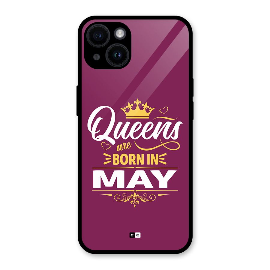 May Born Queens Glass Back Case for iPhone 14