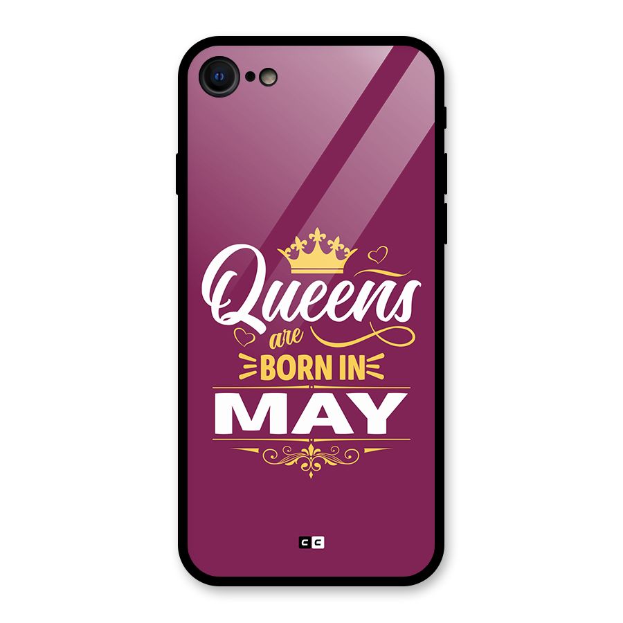 May Born Queens Glass Back Case for iPhone 7