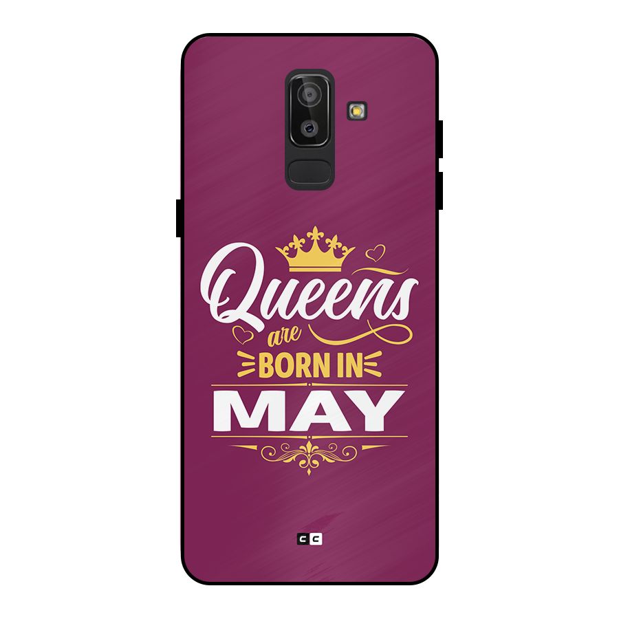 May Born Queens Metal Back Case for Galaxy J8