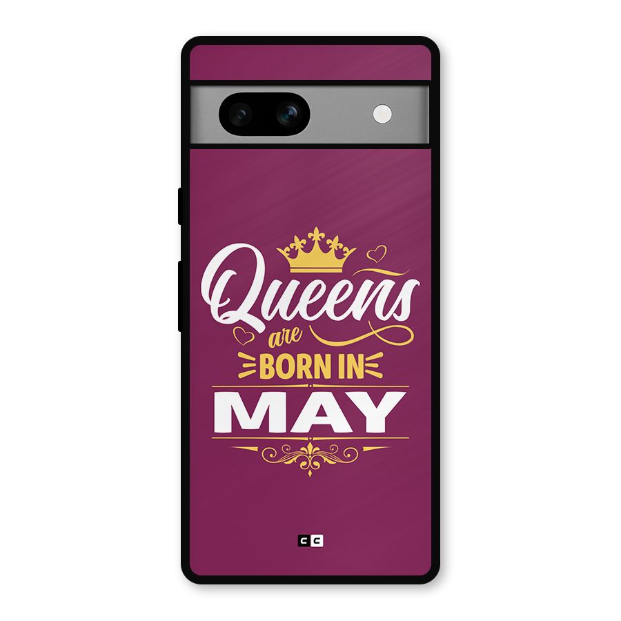 May Born Queens Metal Back Case for Google Pixel 7a
