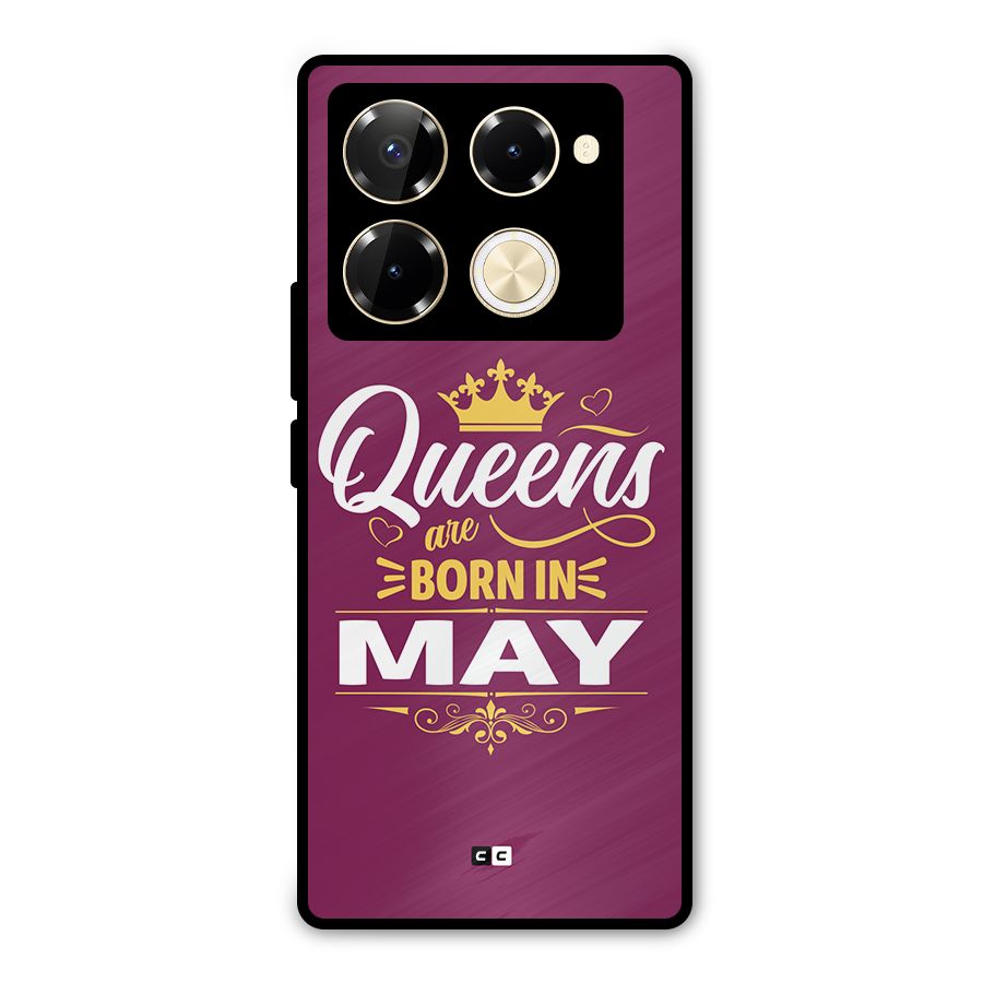 May Born Queens Metal Back Case for Infinix Note 40 Pro