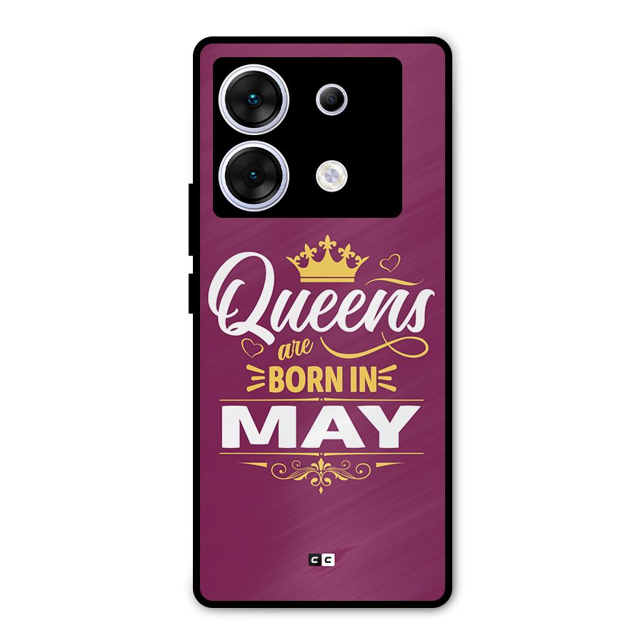 May Born Queens Metal Back Case for Infinix Zero 30 5G