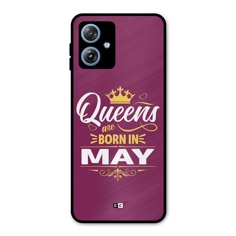 May Born Queens Metal Back Case for Moto G54