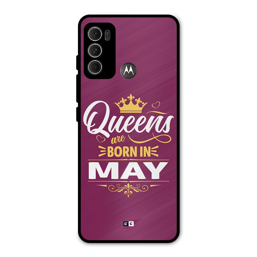 May Born Queens Metal Back Case for Moto G60