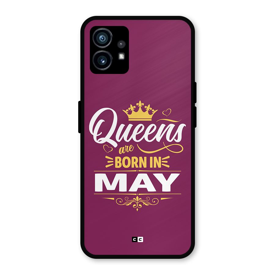 May Born Queens Metal Back Case for Nothing Phone 1