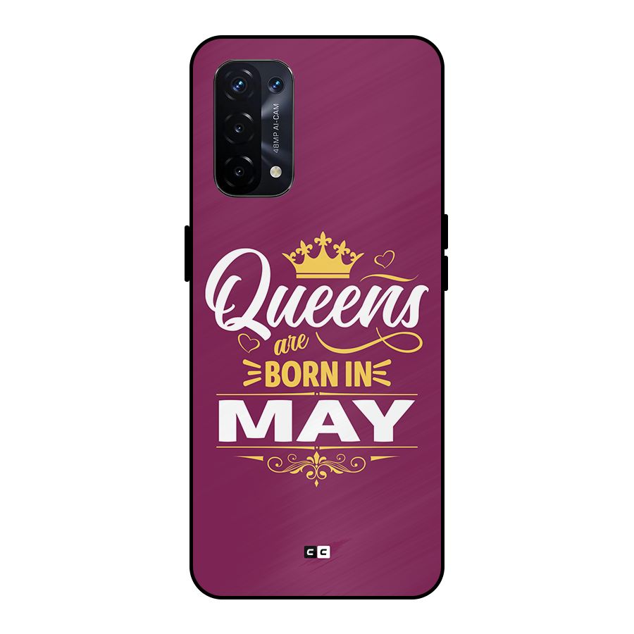 May Born Queens Metal Back Case for Oppo A74 5G
