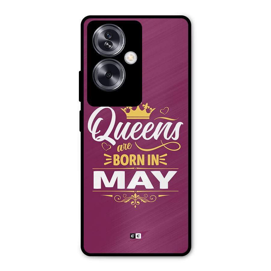 May Born Queens Metal Back Case for Oppo A79 5G