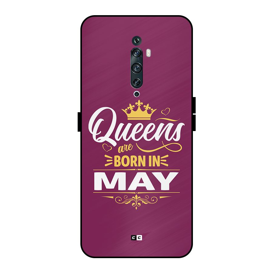 May Born Queens Metal Back Case for Oppo Reno2 F