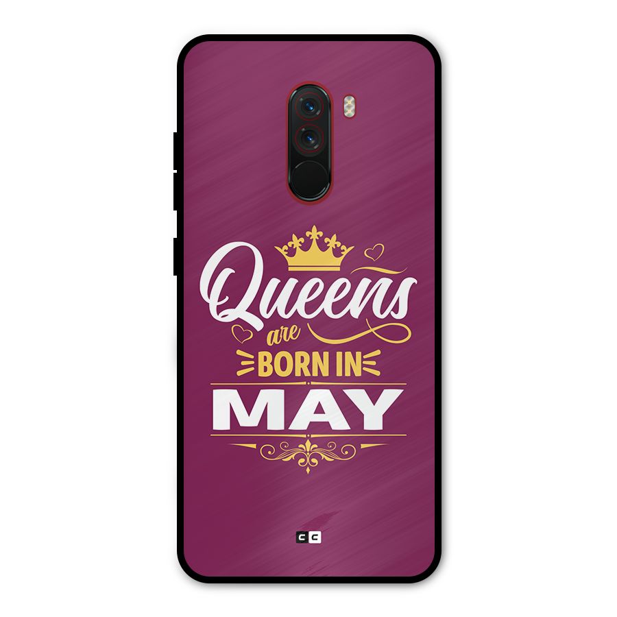 May Born Queens Metal Back Case for Poco F1