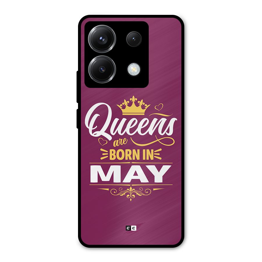 May Born Queens Metal Back Case for Poco X6