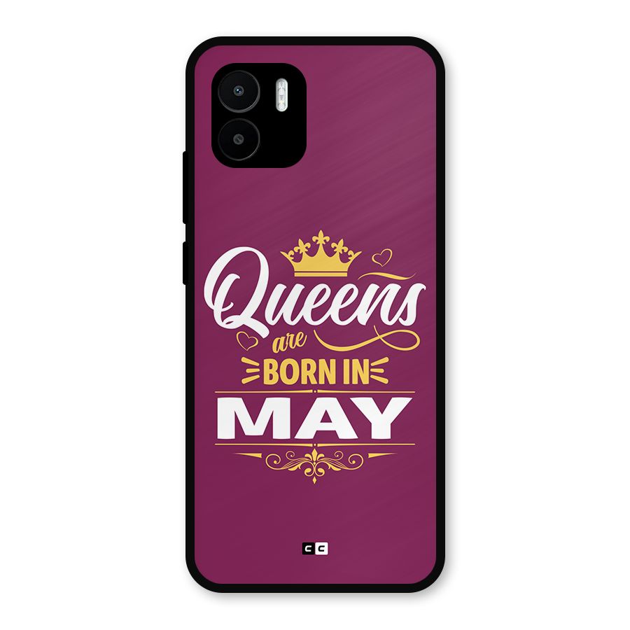 May Born Queens Metal Back Case for Redmi A2