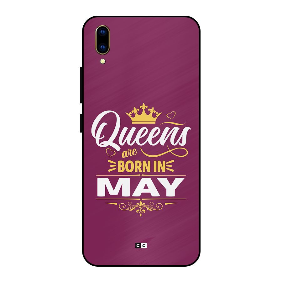 May Born Queens Metal Back Case for Vivo V11 Pro