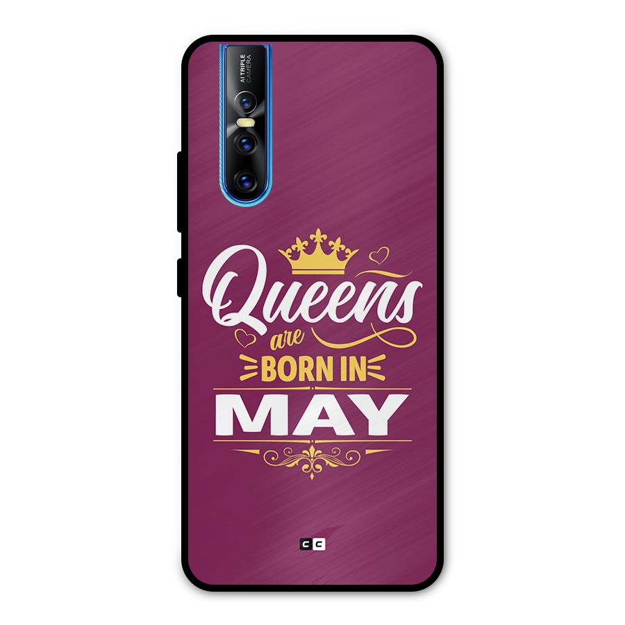 May Born Queens Metal Back Case for Vivo V15 Pro