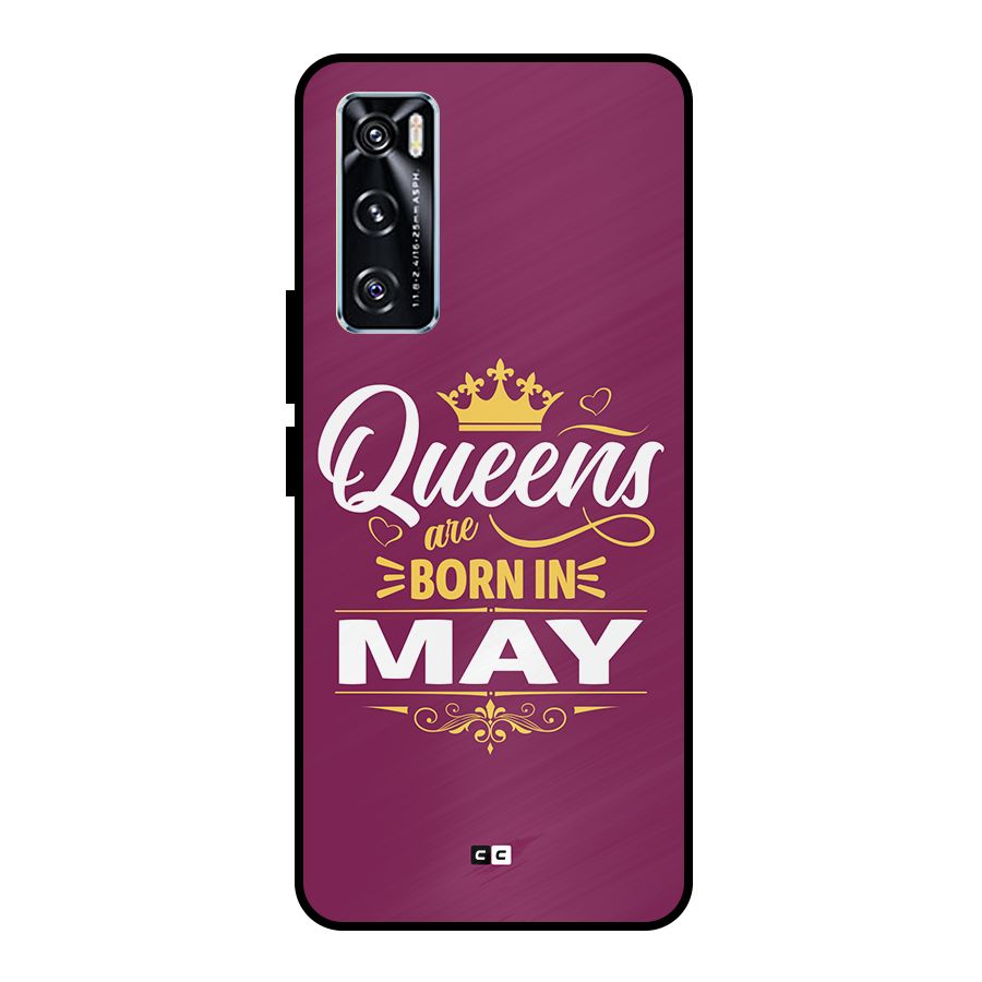 May Born Queens Metal Back Case for Vivo V20 SE
