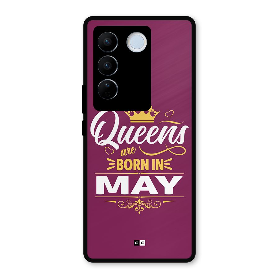 May Born Queens Metal Back Case for Vivo V27