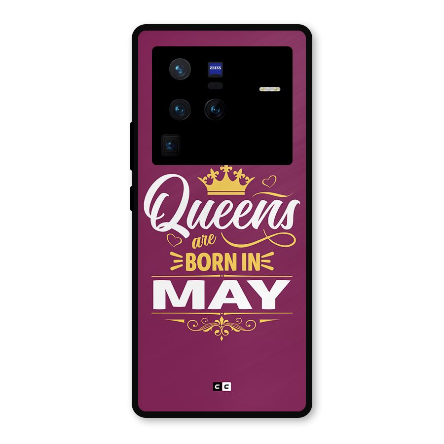 May Born Queens Metal Back Case for Vivo X80 Pro